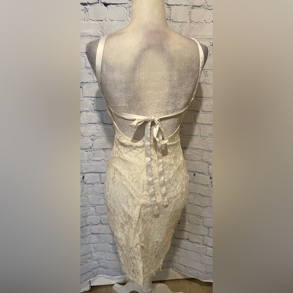Lulu’s Wishful Wanderings white lace dress, satin ribbon tie - Women’s size S - Picture 5 of 8